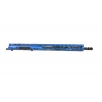 AR-15 300 Blackout 16" Chrome Moly Upper Assembly - Anodized Blue with Triport Muzzle Brake